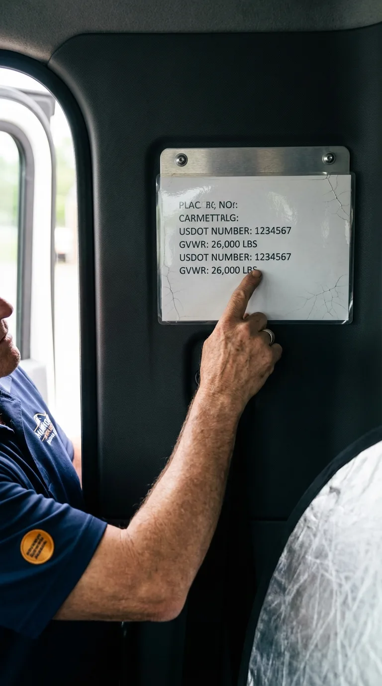 USDOT licensing placard verification in Landisville